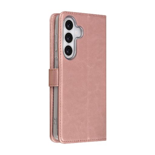 TUNIQ Galaxy S26 Book Case hoesje - Pasjeshouder voor 3 pasjes - Magneetsluiting - Hanger - Rose Gold