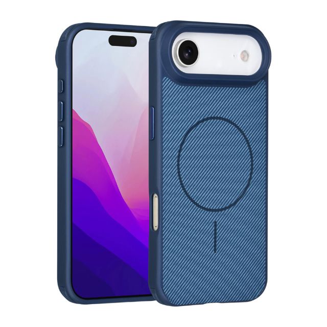 iPhone 17 Air Backcover hoesje - Magsafe - Carbon Fiber - Shockproof - Zwart