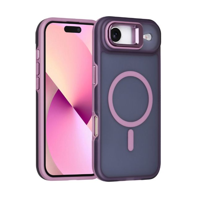 iPhone 17 Air Backcover hoesje - Magsafe - With Camera Stand - Grijs