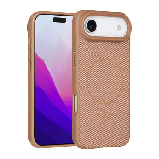 iPhone 17 Air Backcover hoesje - Magsafe - Carbon Fiber - Shockproof - Goud